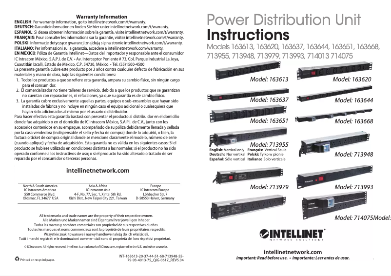 Página 1 del manual Manual de usuario Intellinet 713979