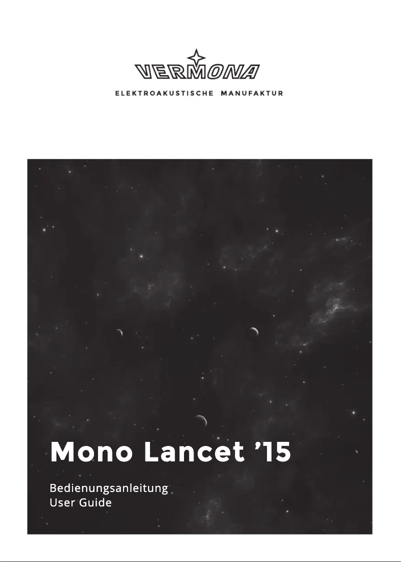 Page n°1 - Manuel utilisateur Vermona Mono Lancet '15