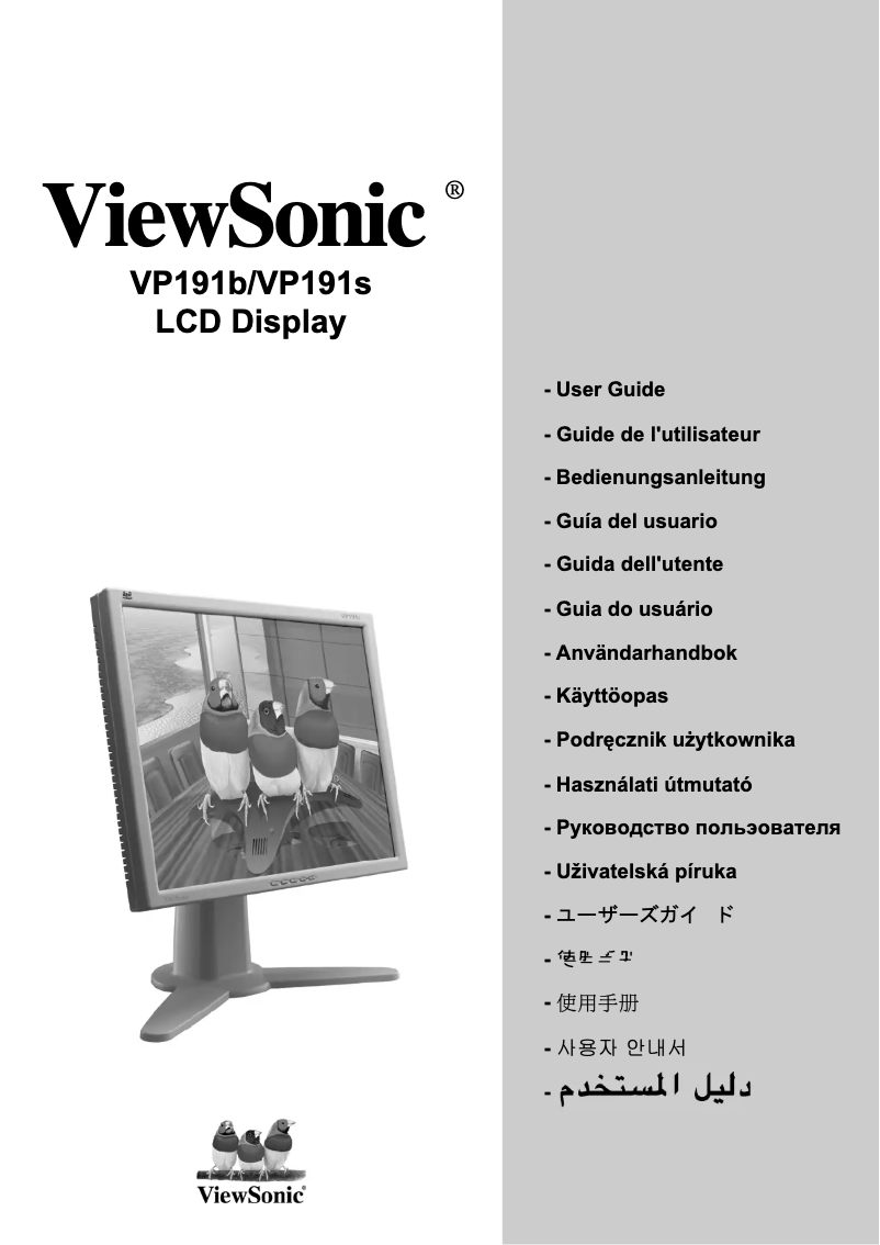 Página 1 del manual Manual de usuario Viewsonic VP191S