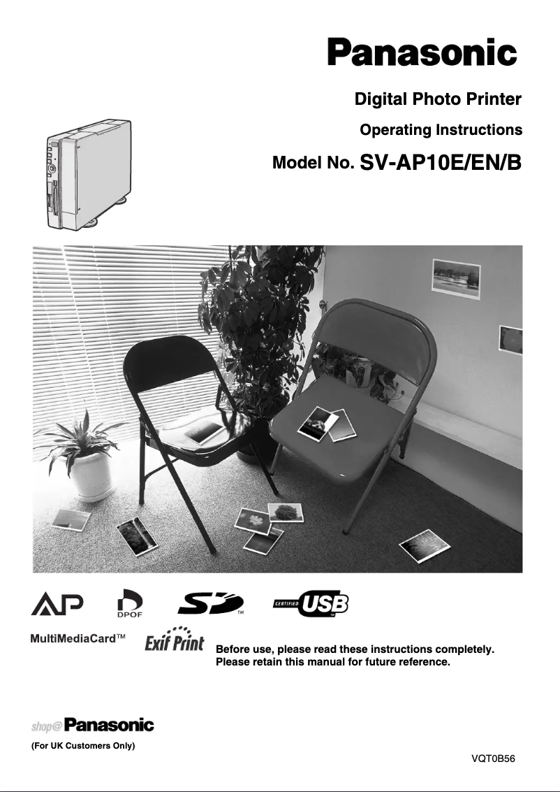 Page n°1 - Manuel utilisateur Panasonic SV-AP10B