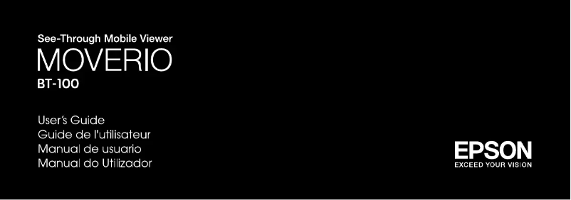 Page 1 de la notice Manuel utilisateur Epson Moverio BT-100