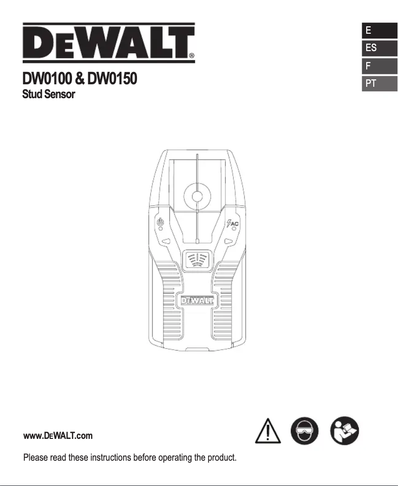 Page 1 de la notice Manuel utilisateur DeWalt DW0100