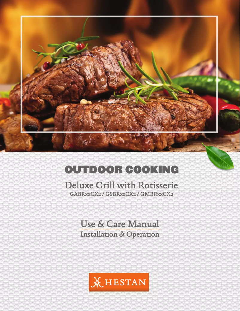 Page 1 de la notice Manuel utilisateur Hestan GMBR42CX2-LP-BU