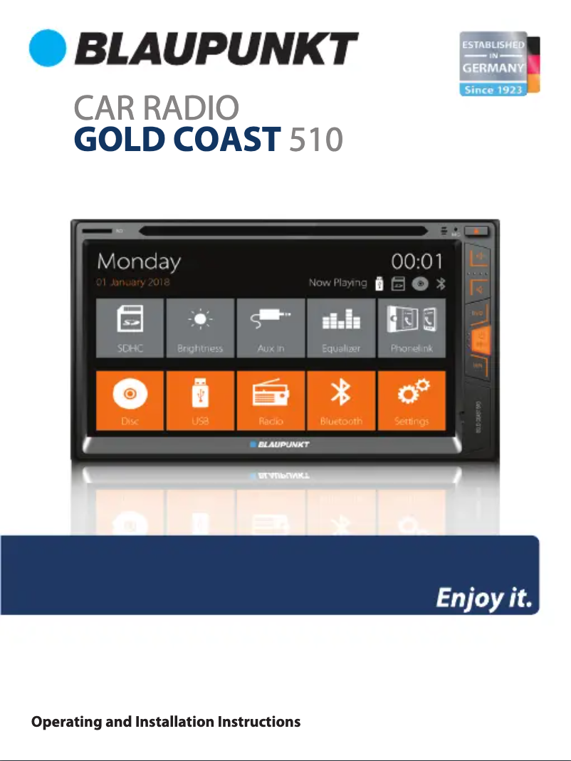 Página 1 del manual Manual de usuario Blaupunkt Gold Coast 510