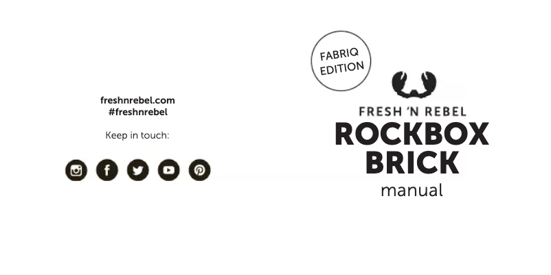Page n°1 - Manuel utilisateur Fresh 'n Rebel Rockbox Brick Fabriq