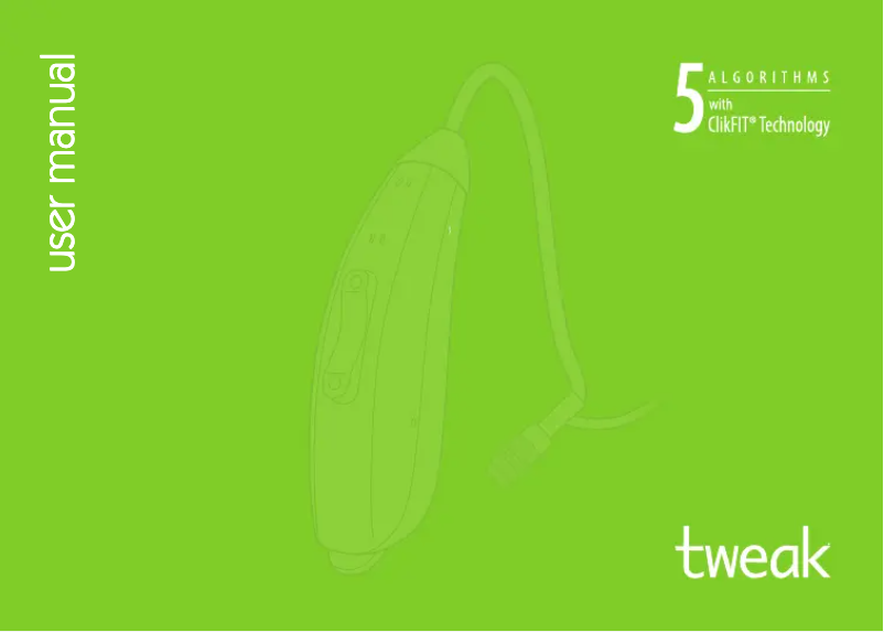 Image de la première page du manuel de l'appareil Tweak