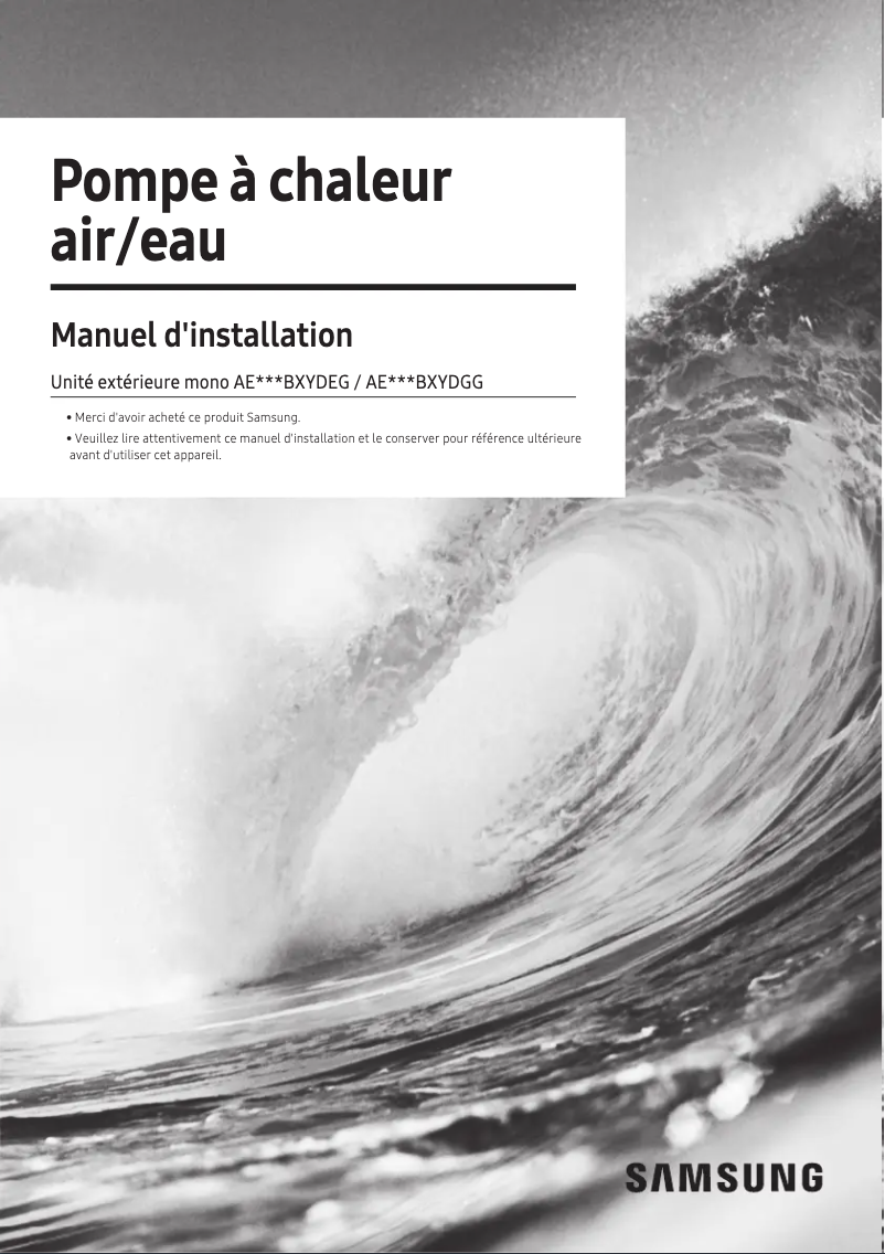 Page n°1 - Manuel utilisateur Samsung AE120BXYDGG