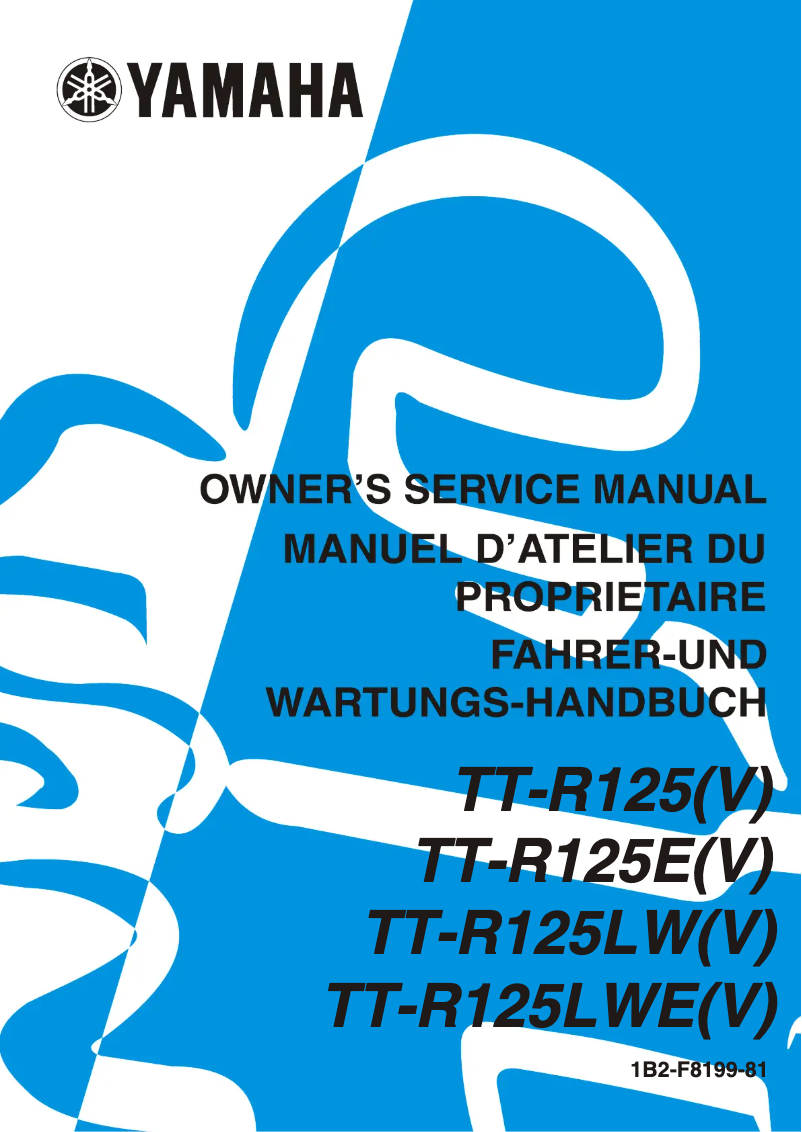 Image de la première page du manuel de l'appareil TT-R125E (2005)