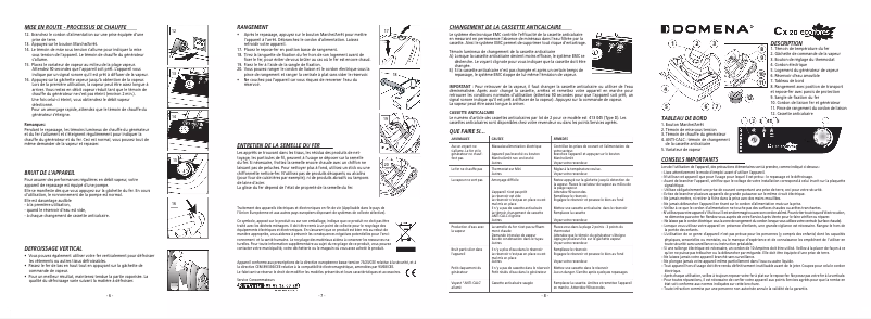 Image de la première page du manuel de l'appareil CX 20 ecofibres