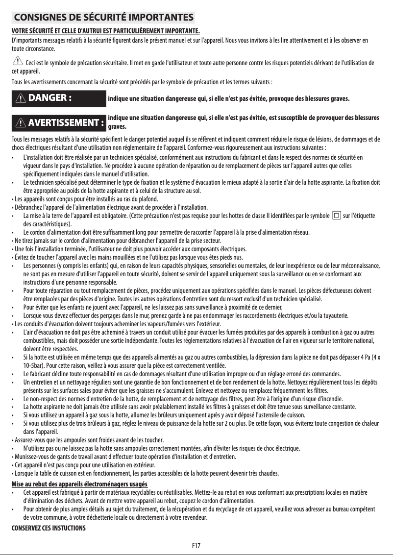 Page 1 de la notice Manuel utilisateur Bauknecht DDR 5010