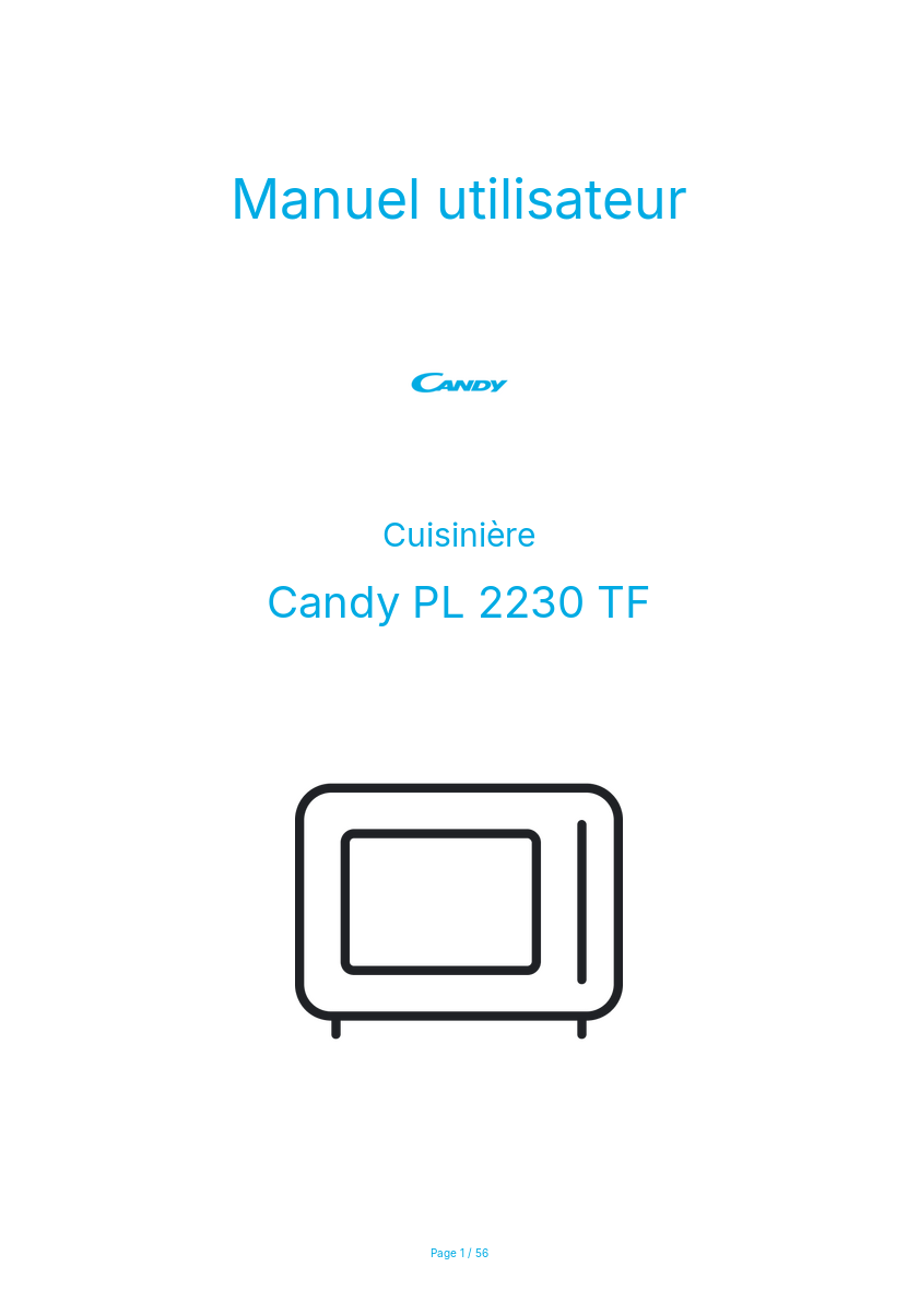 Image de la première page du manuel de l'appareil PL 2230 TF