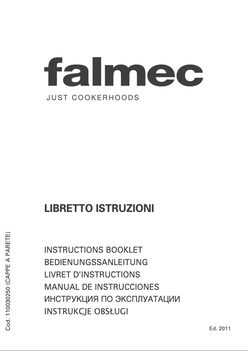 Page n°1 - Manuel utilisateur Falmec Prestige