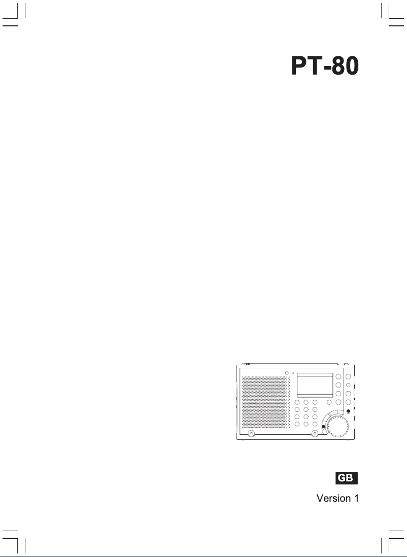 Image de la première page du manuel de l'appareil PT-80