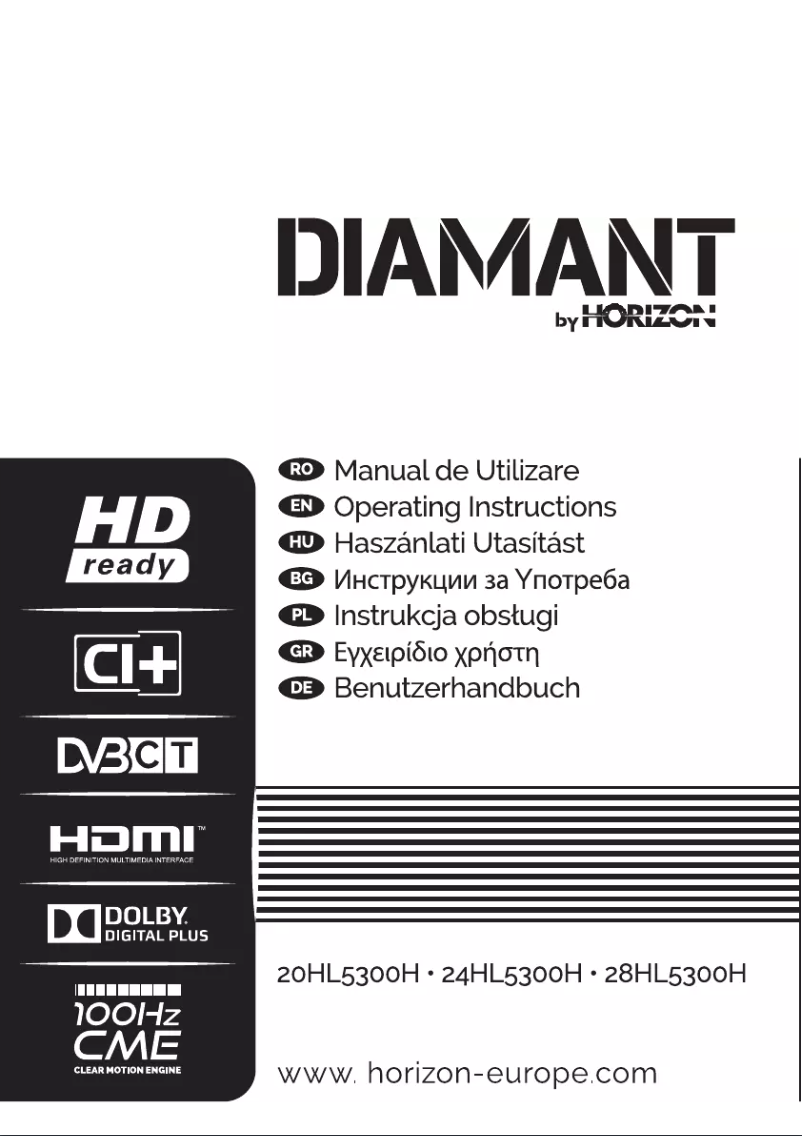 Image de la première page du manuel de l'appareil Diamant 20HL5300H