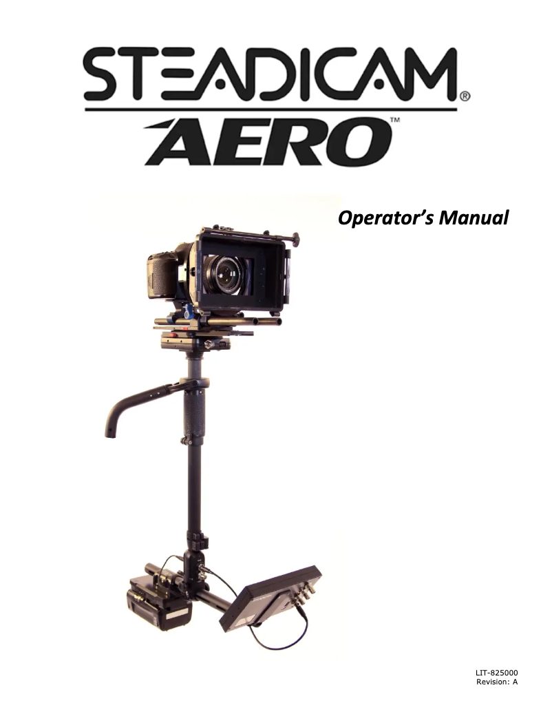 Page n°1 - Manuel utilisateur SteadiCam AERO 15