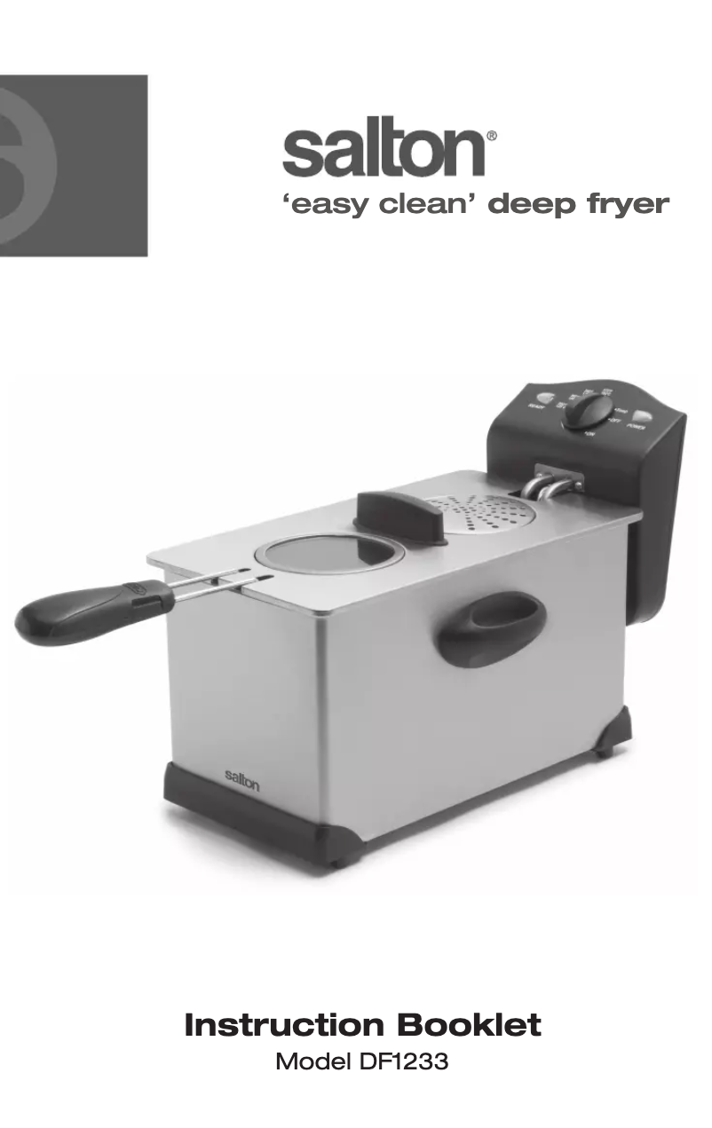 Page 1 de la notice Manuel utilisateur Salton DF1233