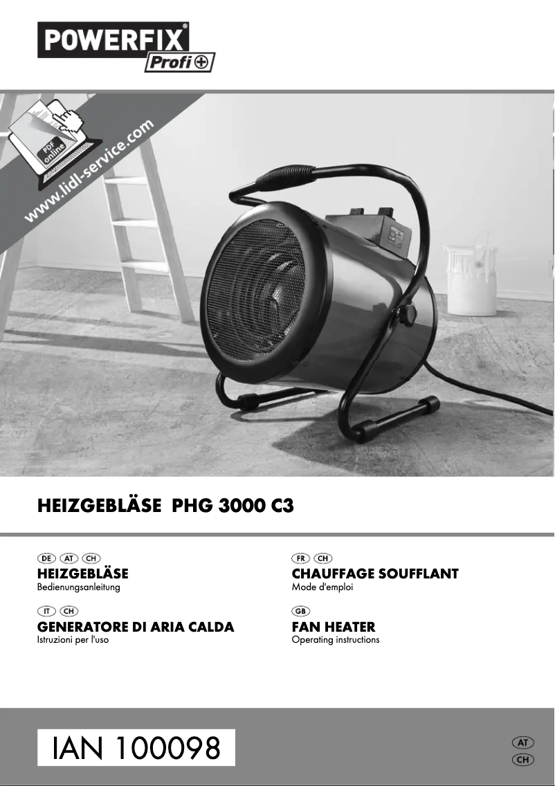 Image de la première page du manuel de l'appareil PHG 3000 C3