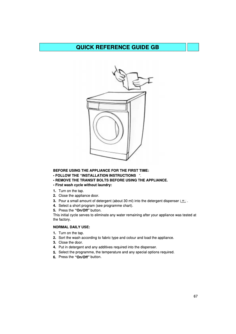 Image de la première page du manuel de l'appareil WA 4350/1