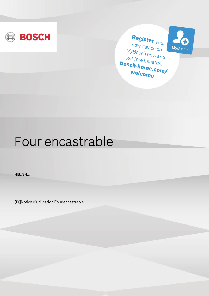 Page 1 de la notice Manuel utilisateur Bosch HBA334YB0