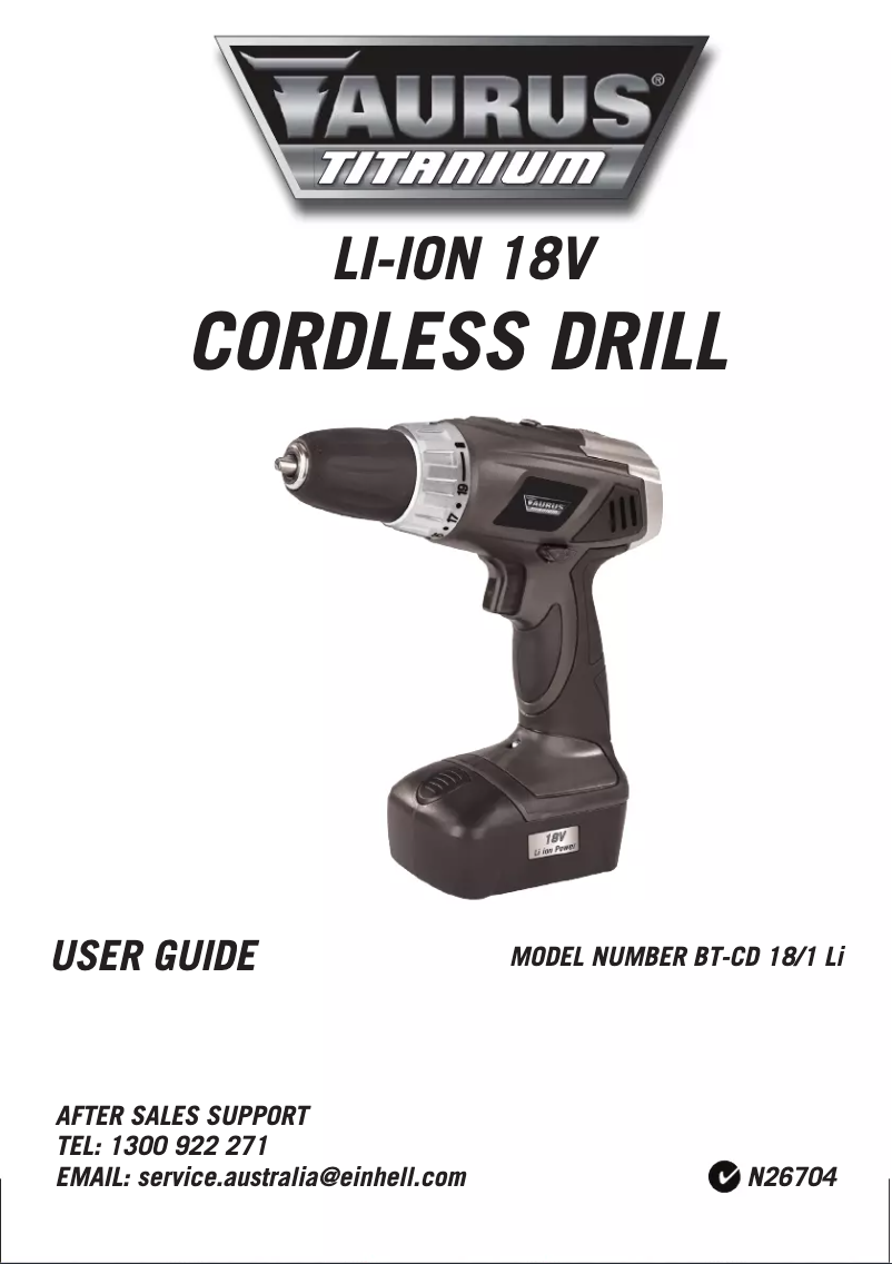 Image de la première page du manuel de l'appareil BT-CD 18/1 Li