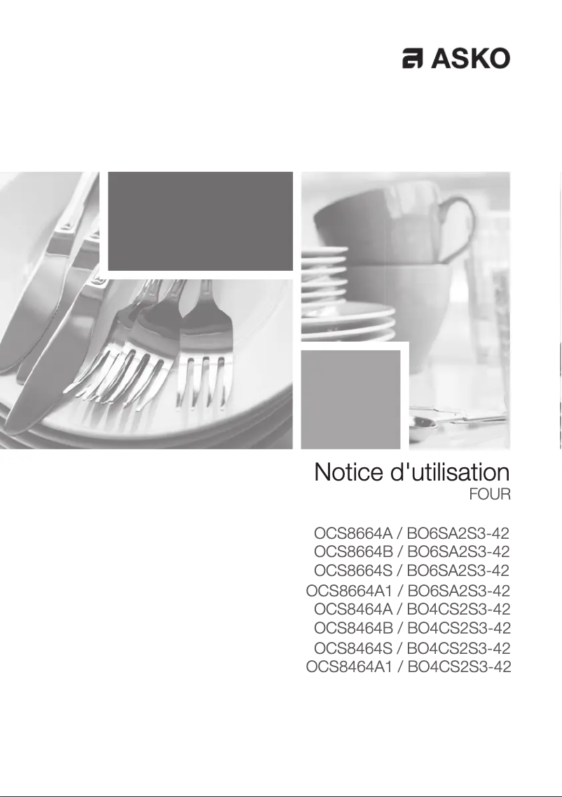 Page 1 of the manual User Manual Asko OCS8464A1
