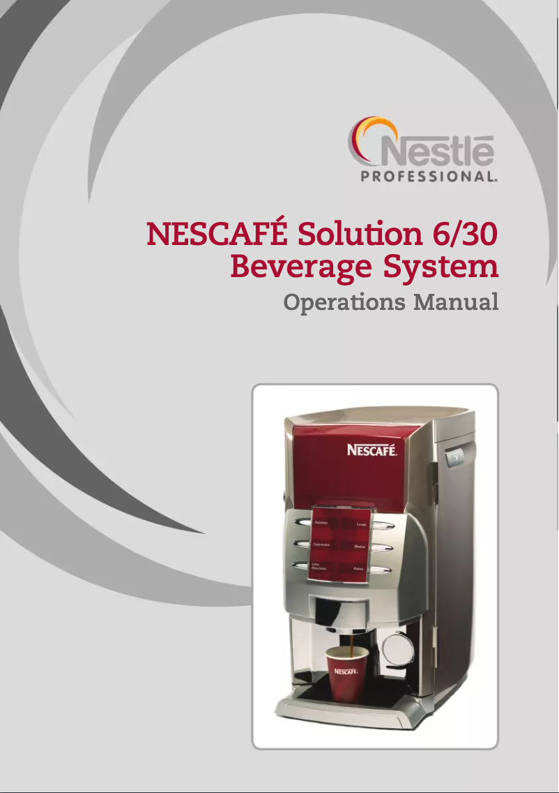 Page n°1 - Manuel utilisateur Nescafé Alegria 6-30 Instant