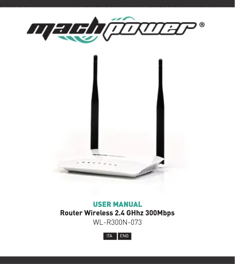 Page 1 de la notice Manuel utilisateur Mach Power WL-R300N-073