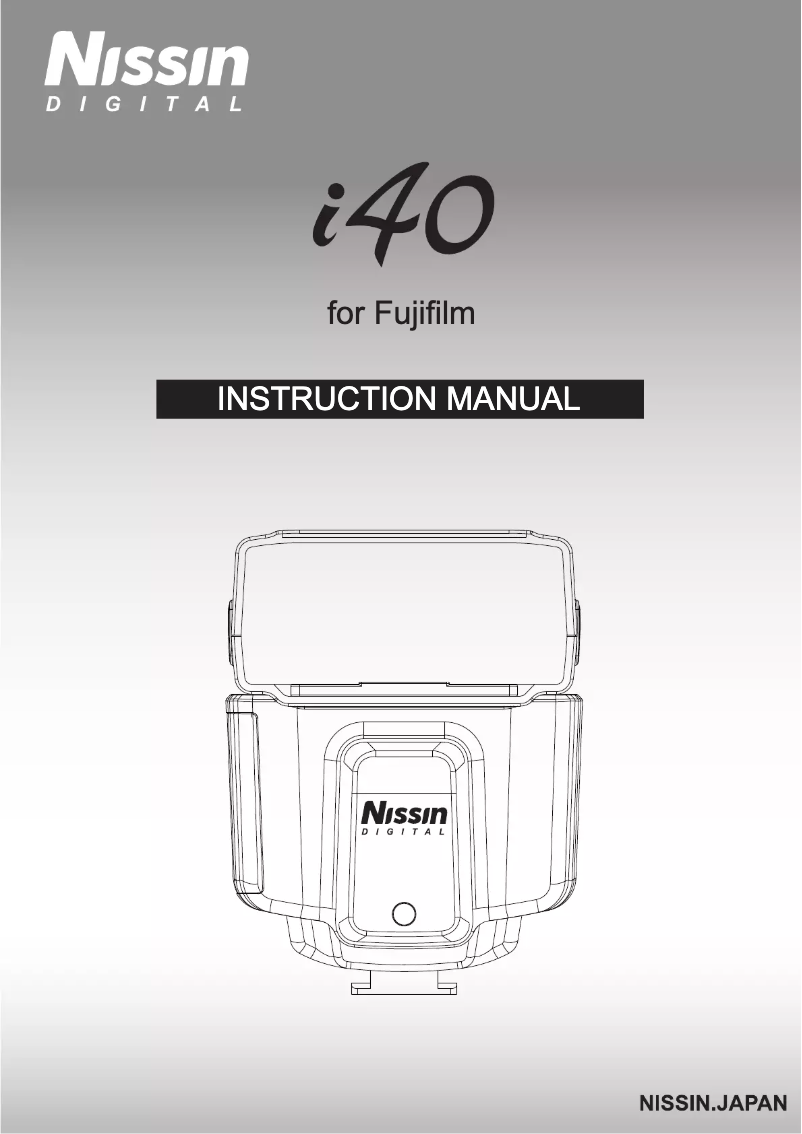 Page n°1 - Manuel utilisateur Nissin I40 (Fujifilm)