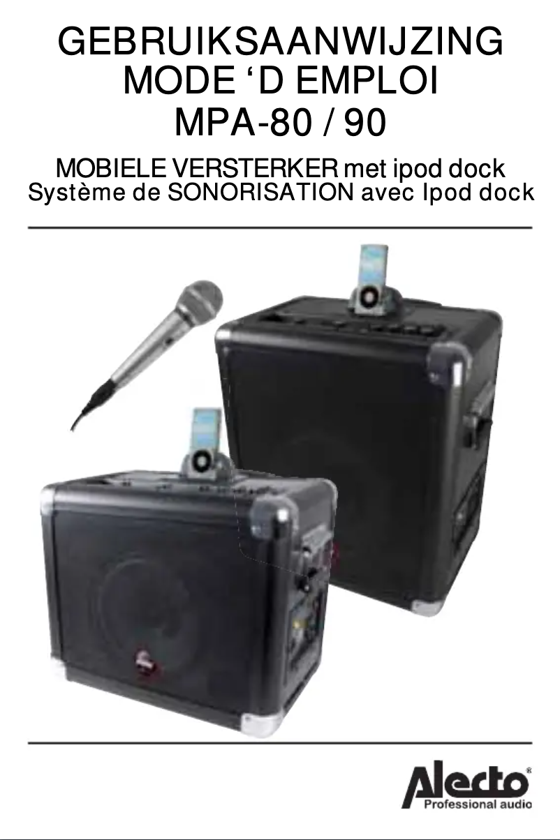 Page 1 de la notice Manuel utilisateur Alecto MPA-80