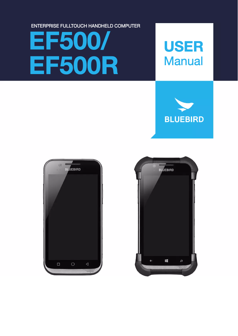 Page n°1 - Manuel utilisateur Bluebird EF500