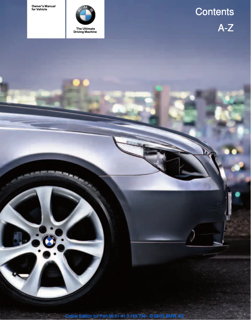 Page 1 de la notice Manuel utilisateur BMW 530xi Sports Wagon & Sedan (2006)