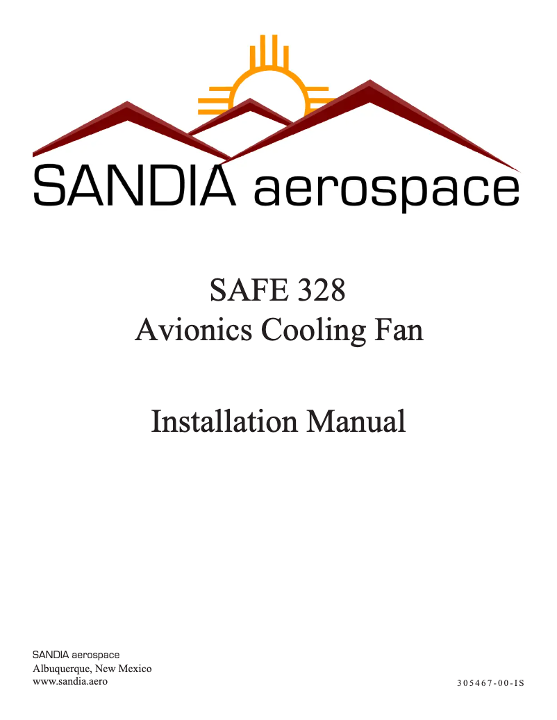 Page n°1 - Manuel utilisateur Sandia Aerospace SAFE 528