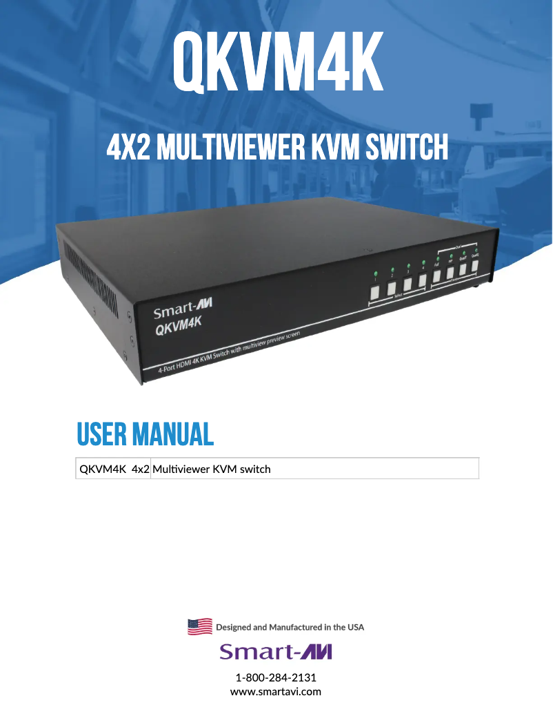 Page 1 de la notice Mode d'emploi Smart-AVI QKVM-DP