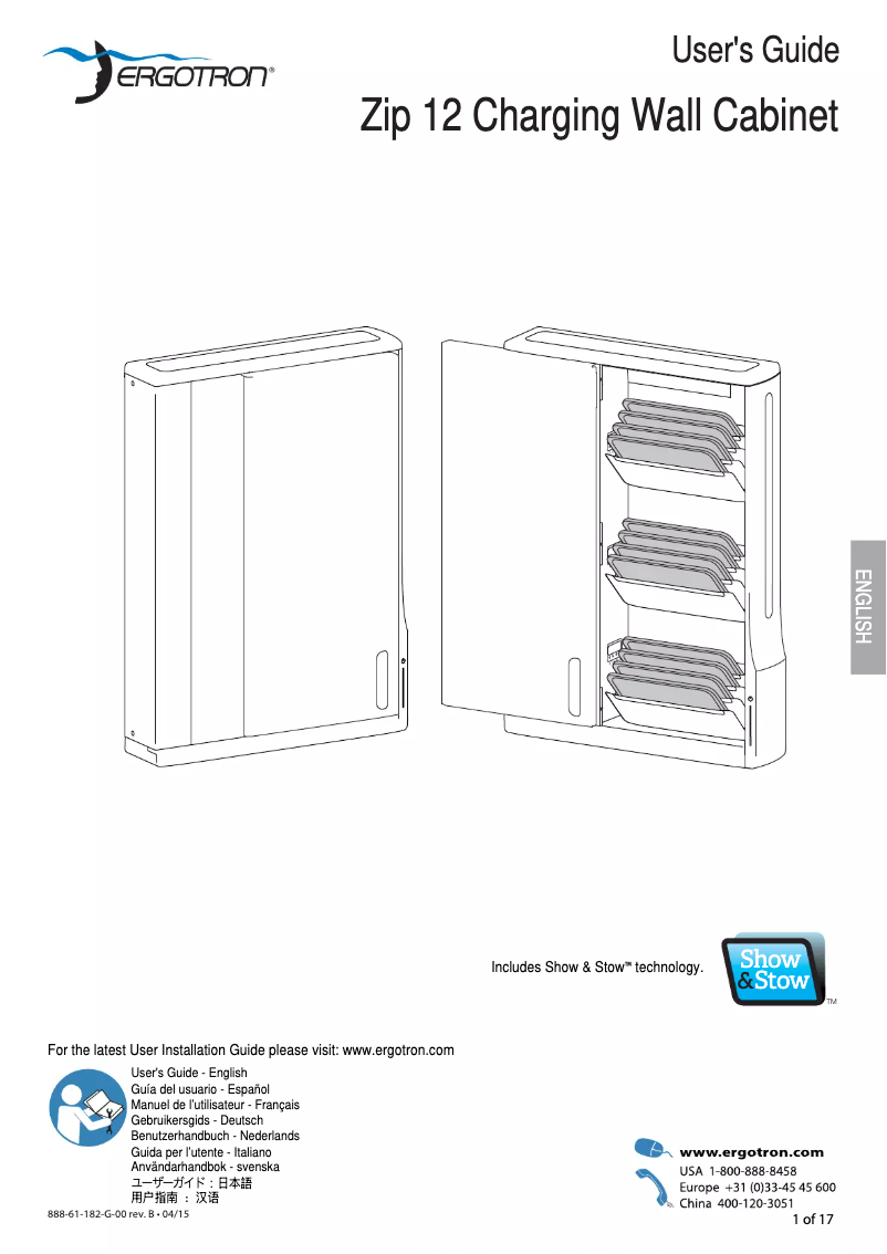 Page n°1 - Manuel utilisateur Ergotron Zip 12