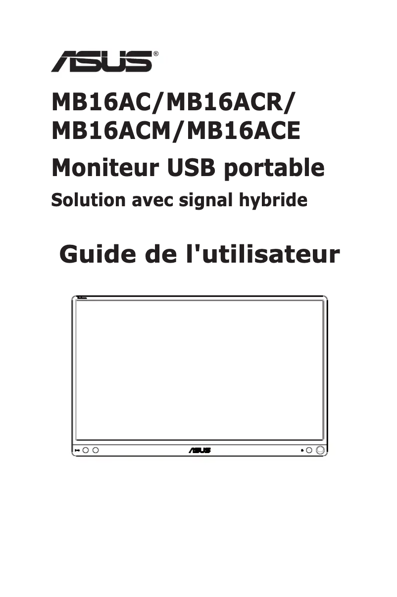 Page n°1 - Manuel utilisateur Asus ZenScreen MB16ACE