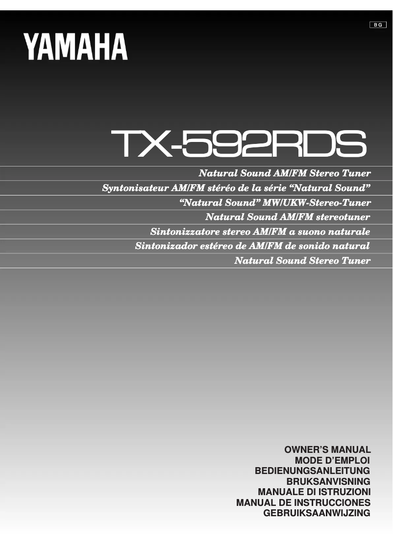 Page 1 de la notice Manuel utilisateur Yamaha TX-592RDS