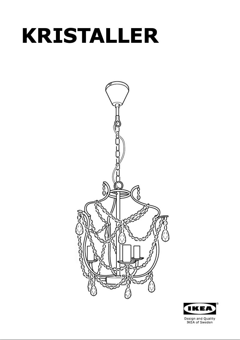 Page 1 de la notice Manuel utilisateur Ikea KRISTA