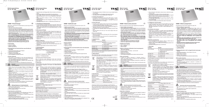 Page 1 de la notice Manuel utilisateur TFA Tango 50.1006.54