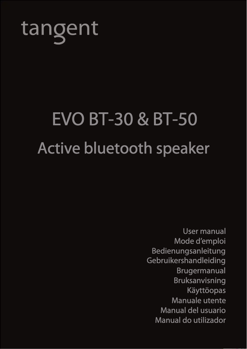Page n°1 - Manuel utilisateur Tangent EVO BT-50