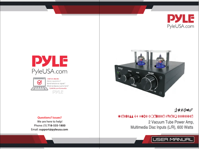 Page 1 de la notice Manuel utilisateur Pyle PVTA20