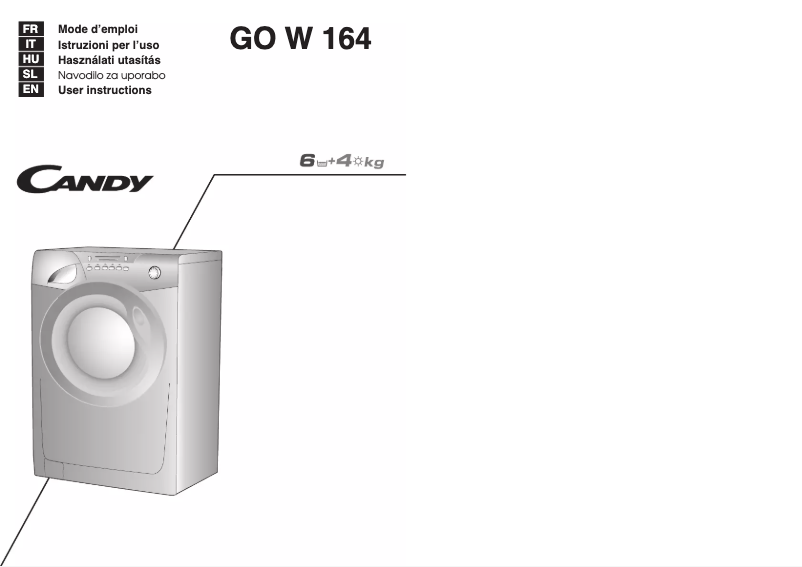 Image de la première page du manuel de l'appareil GO W 164