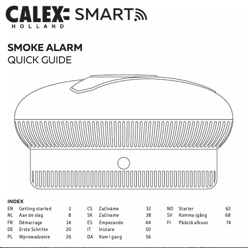 Image de la première page du manuel de l'appareil Smoke Alarm