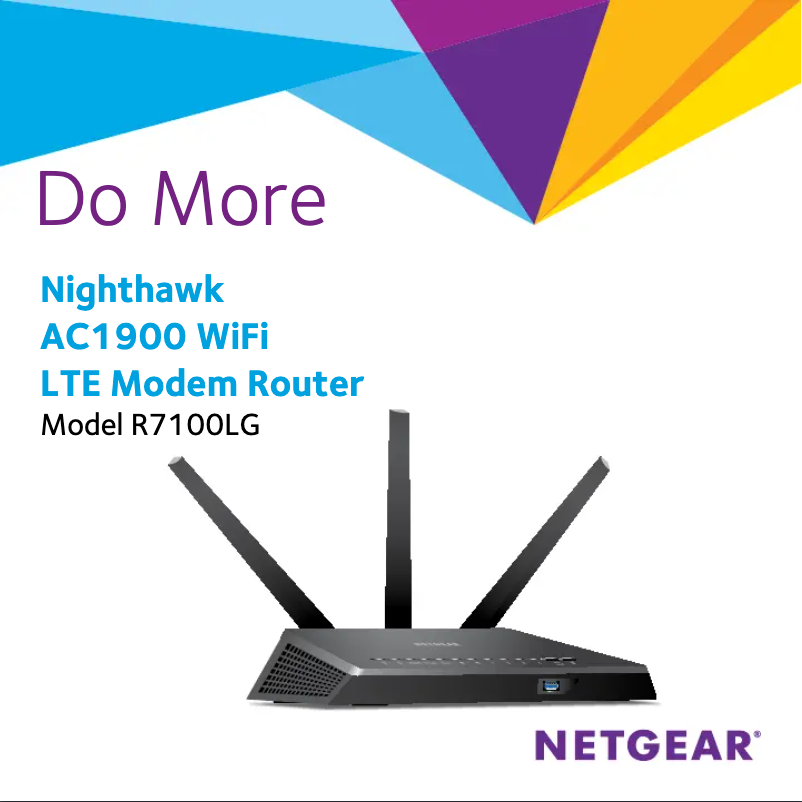 Page n°1 - Guide d'installation Netgear Nighthawk R7100LG