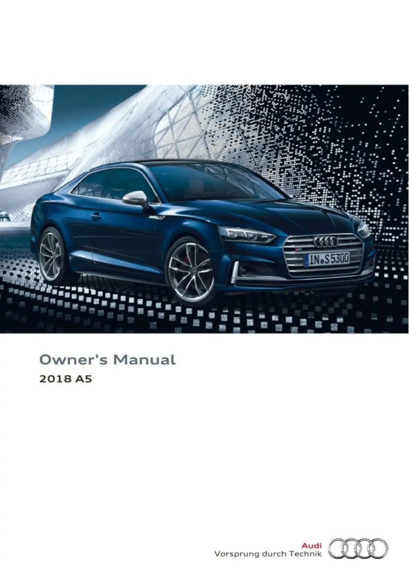 Page 1 de la notice Manuel utilisateur Audi A5 (2018)