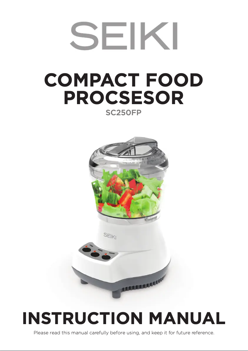 Image de la première page du manuel de l'appareil SC250FP