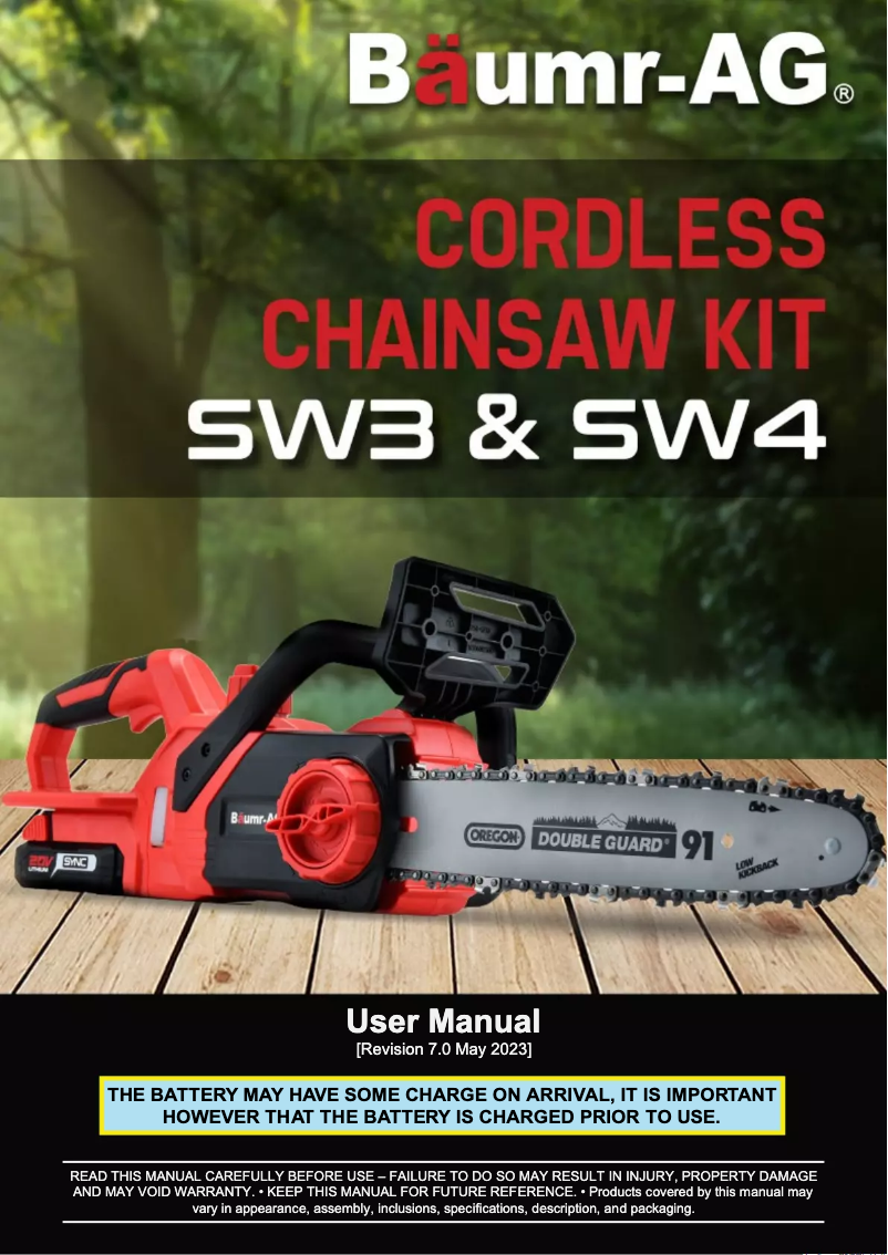 Page 1 de la notice Manuel utilisateur Baumr-AG SW3