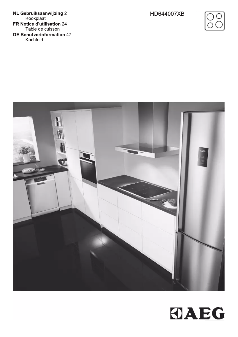 Image de la première page du manuel de l'appareil HD644007XB