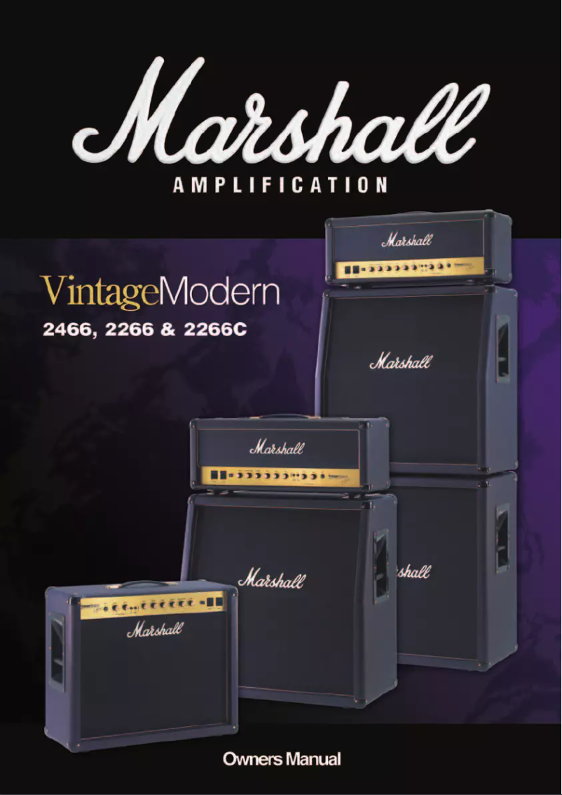 Page 1 of the manual User Manual Marshall VitageModern 2466