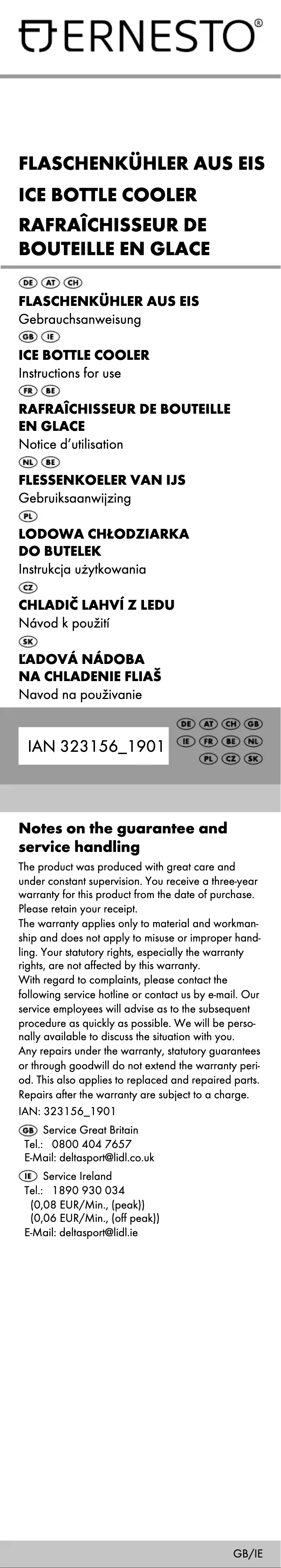 Image de la première page du manuel de l'appareil IAN 323156