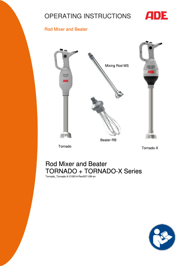 Page 1 de la notice Manuel utilisateur ADE Tornado